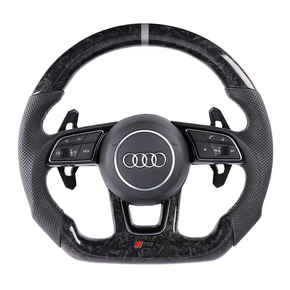Audi RS Style Flat Bottom Premium Steering Wheel - Image 3