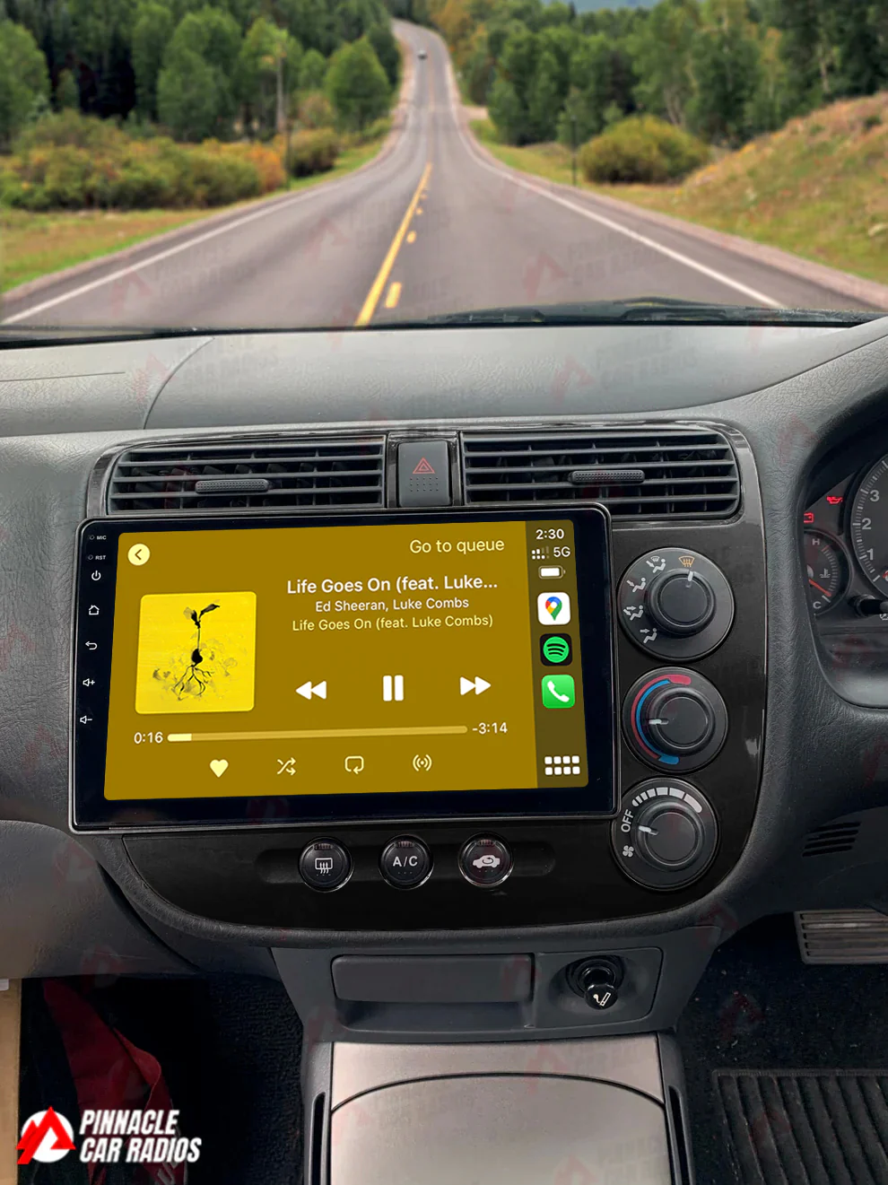 Honda Civic Sedan 2000-2005 Wireless CarPlay Headunit Kit - Image 3