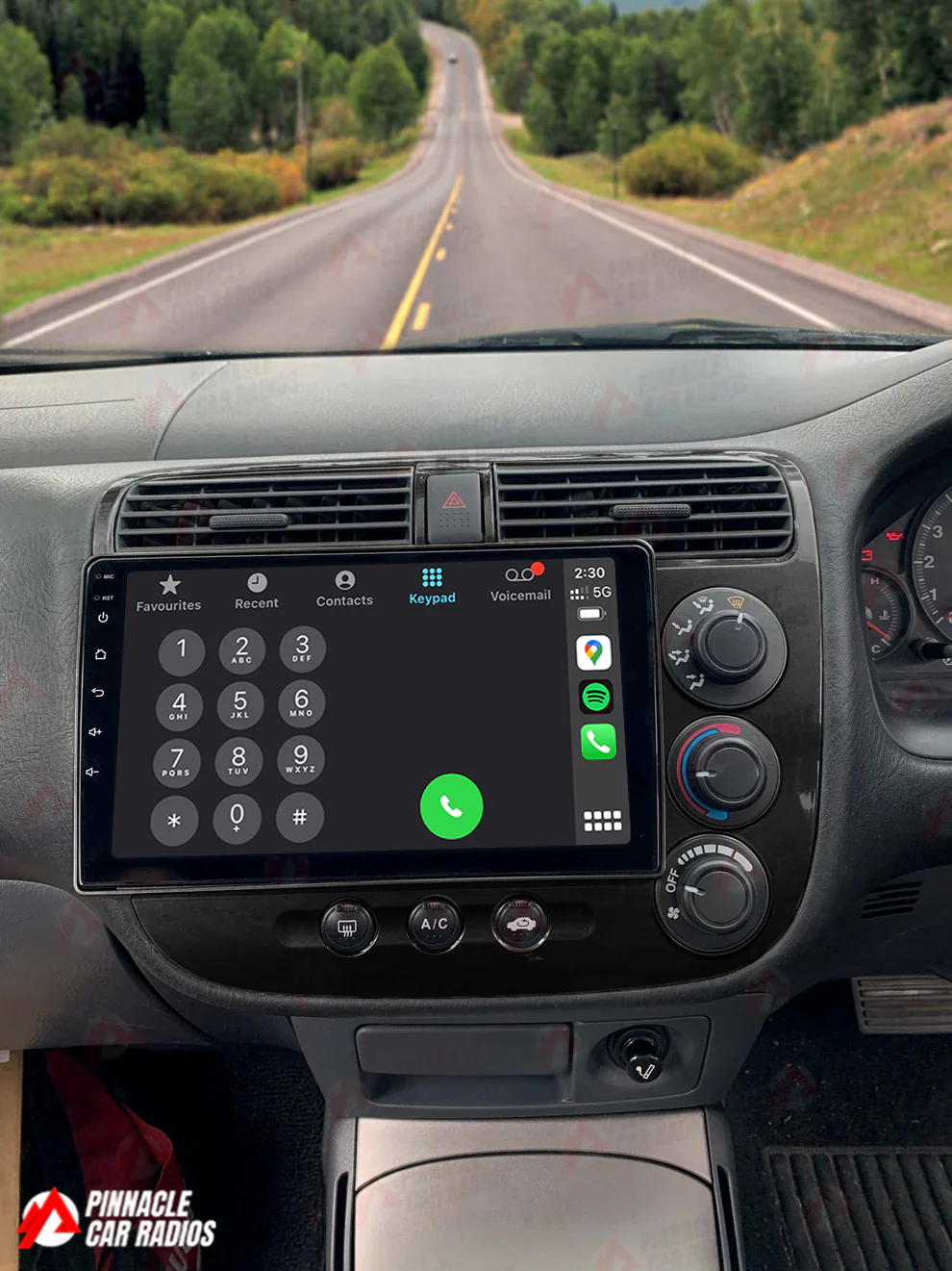 Honda Civic Sedan 2000-2005 Wireless CarPlay Headunit Kit - Image 4