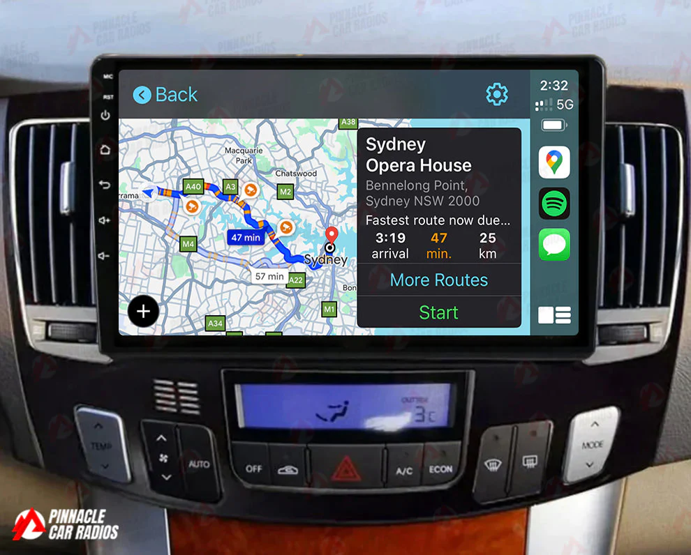 Hyundai Sonata 2008-2009 Auto AC Wireless CarPlay Headunit Kit - Image 2