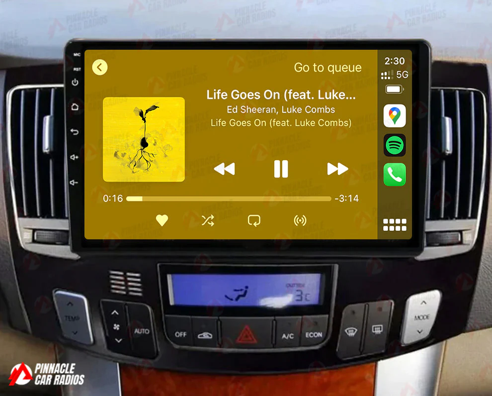 Hyundai Sonata 2008-2009 Auto AC Wireless CarPlay Headunit Kit - Image 3