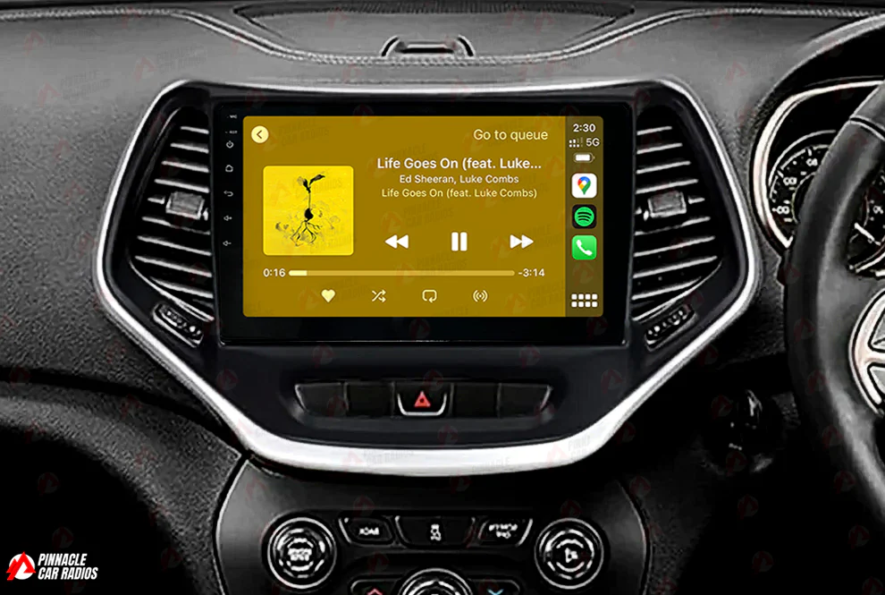 Jeep Cherokee 2015-2024 KL Wireless CarPlay Headunit Kit - Image 3