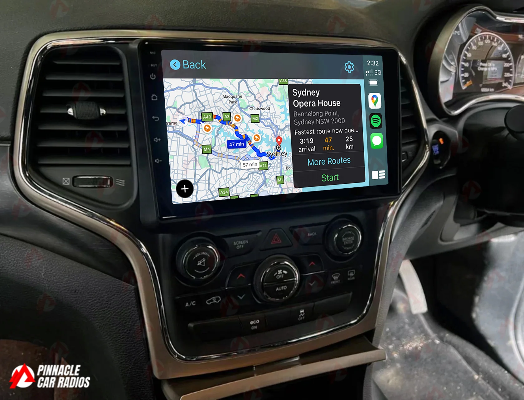 Jeep Grand Cherokee 2014-2020 Wireless CarPlay Headunit Kit - Image 2