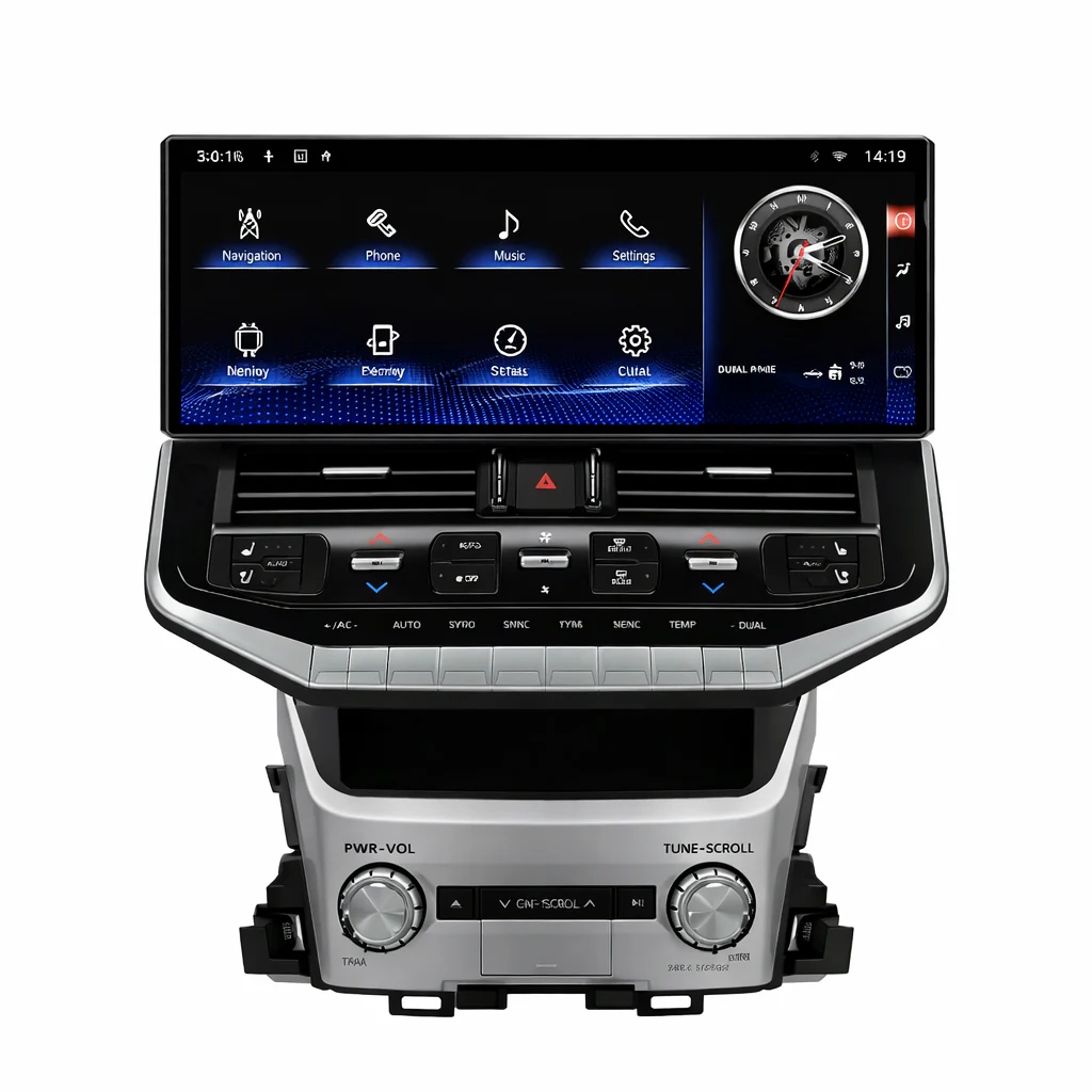 Land Cruiser LC200 Upgrade LC300 Tesla-Style Screen 2016-2021 Wireless CarPlay Headunit Kit - Image 3
