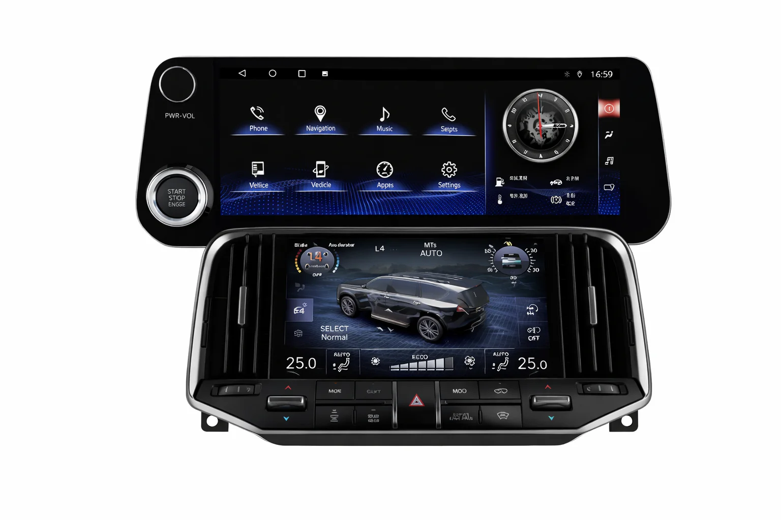 Land Cruiser LC300 Upgrade LX600 Tesla-Style Screen 2022-2023 Wireless CarPlay Headunit Kit - Image 3