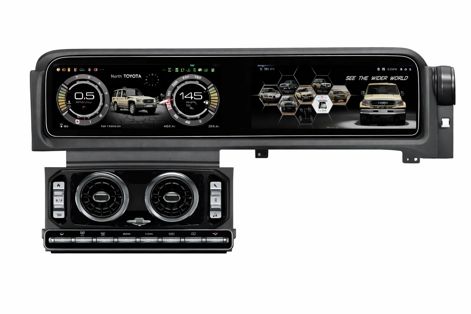 Land Cruiser LC76 upgraded to Mercedes-Benz G-Class Tesla-Style Screen 2007-2021 Wireless CarPlay Headunit Kit - Image 3