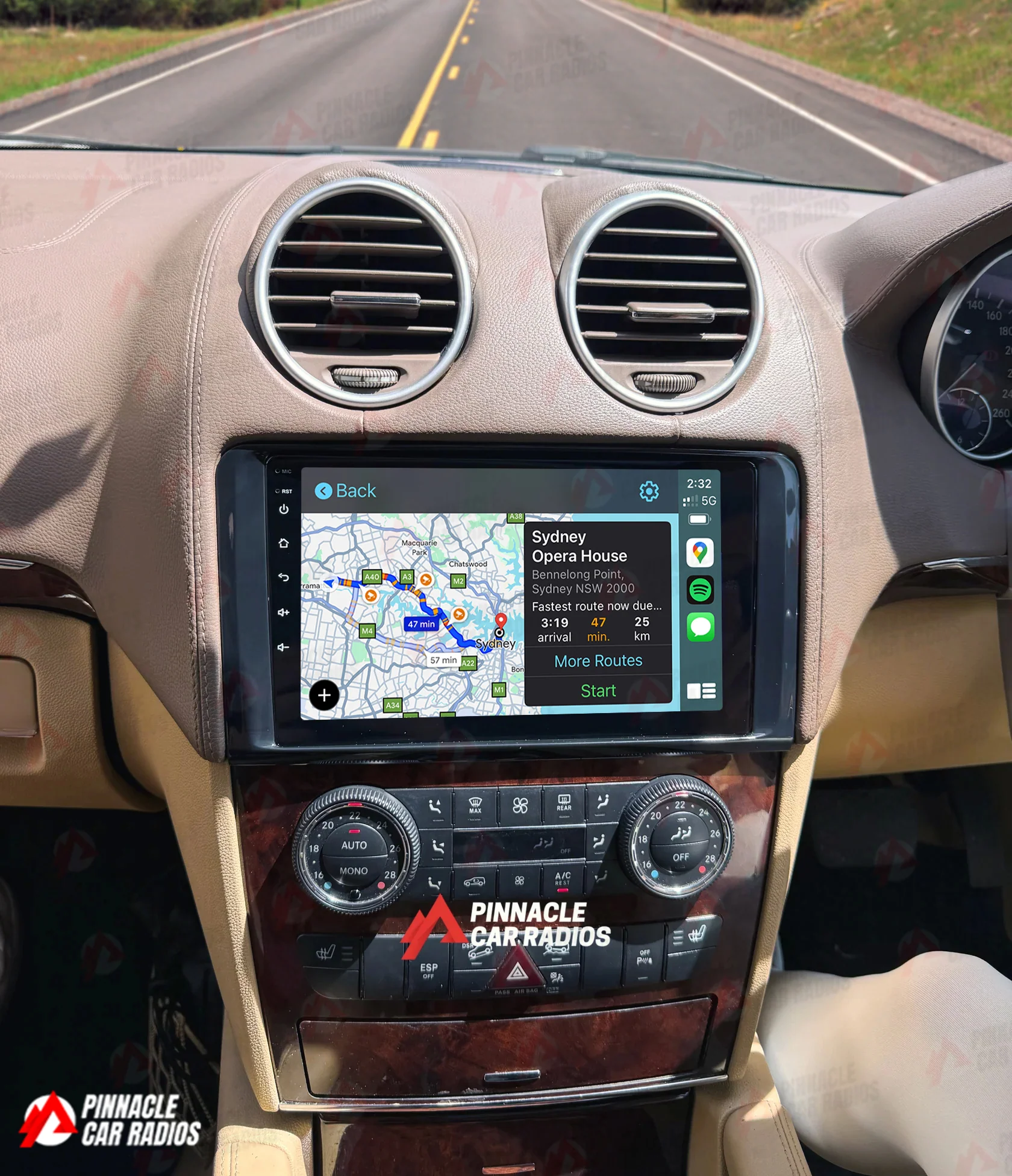 Mercedes Benz ML 300 350 2005-2012 W164 Wireless CarPlay Headunit Kit - Image 2
