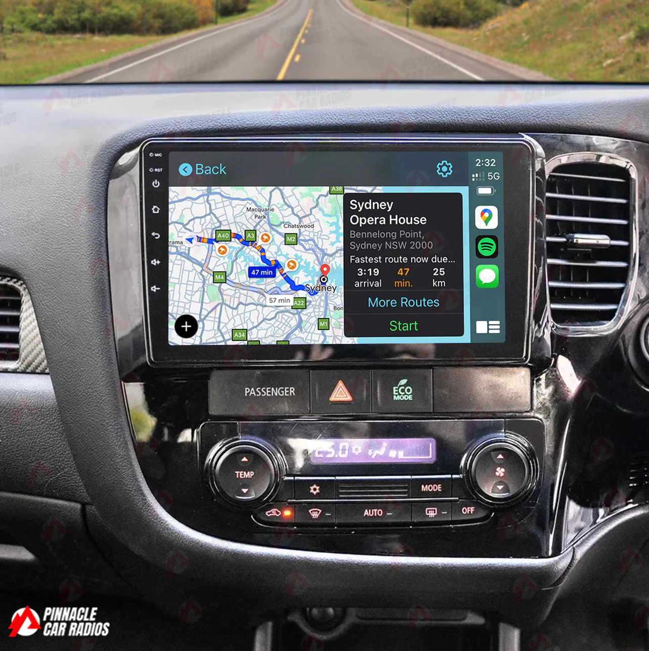 Mitsubishi Outlander 2013-2020 Wireless CarPlay Headunit Kit - Image 2