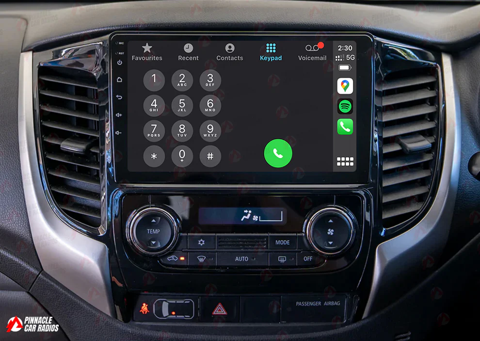 Mitsubishi Triton 2016-2023 Automatic AC Wireless CarPlay Headunit Kit - Image 4