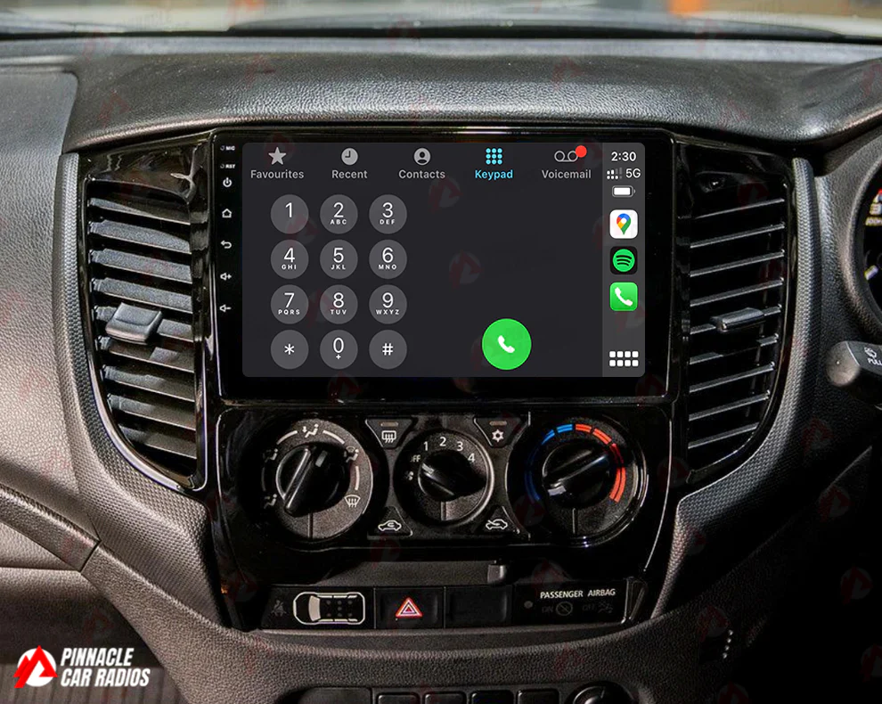 Mitsubishi Triton 2016-2023 Manual AC Wireless CarPlay Headunit Kit - Image 4