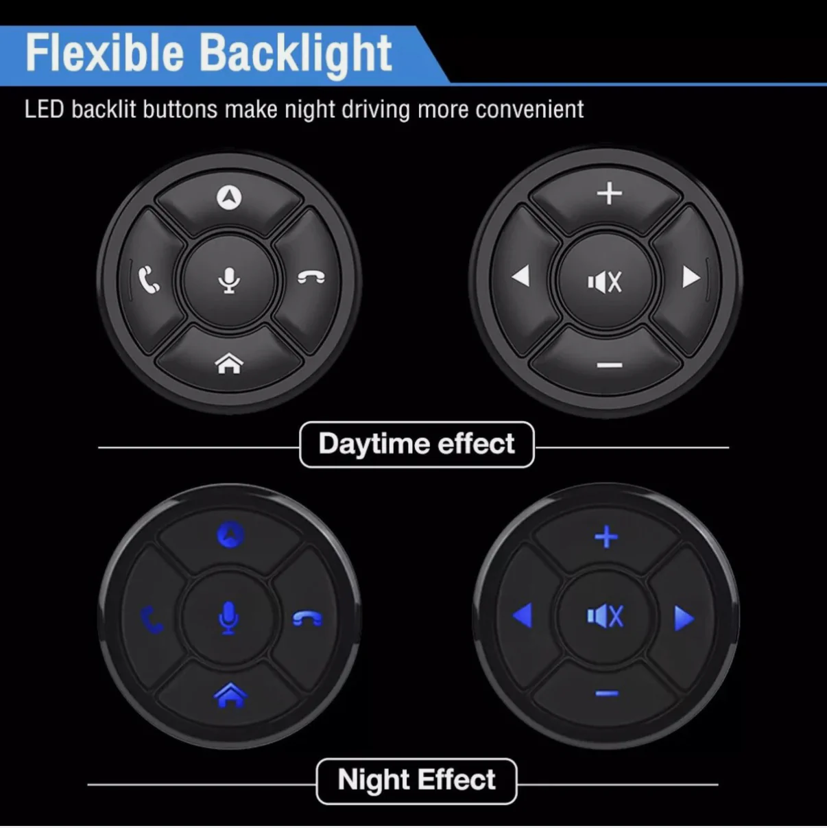 Universal Steering Wheel Control Buttons – Wireless Car Multimedia & GPS Controller - Image 5