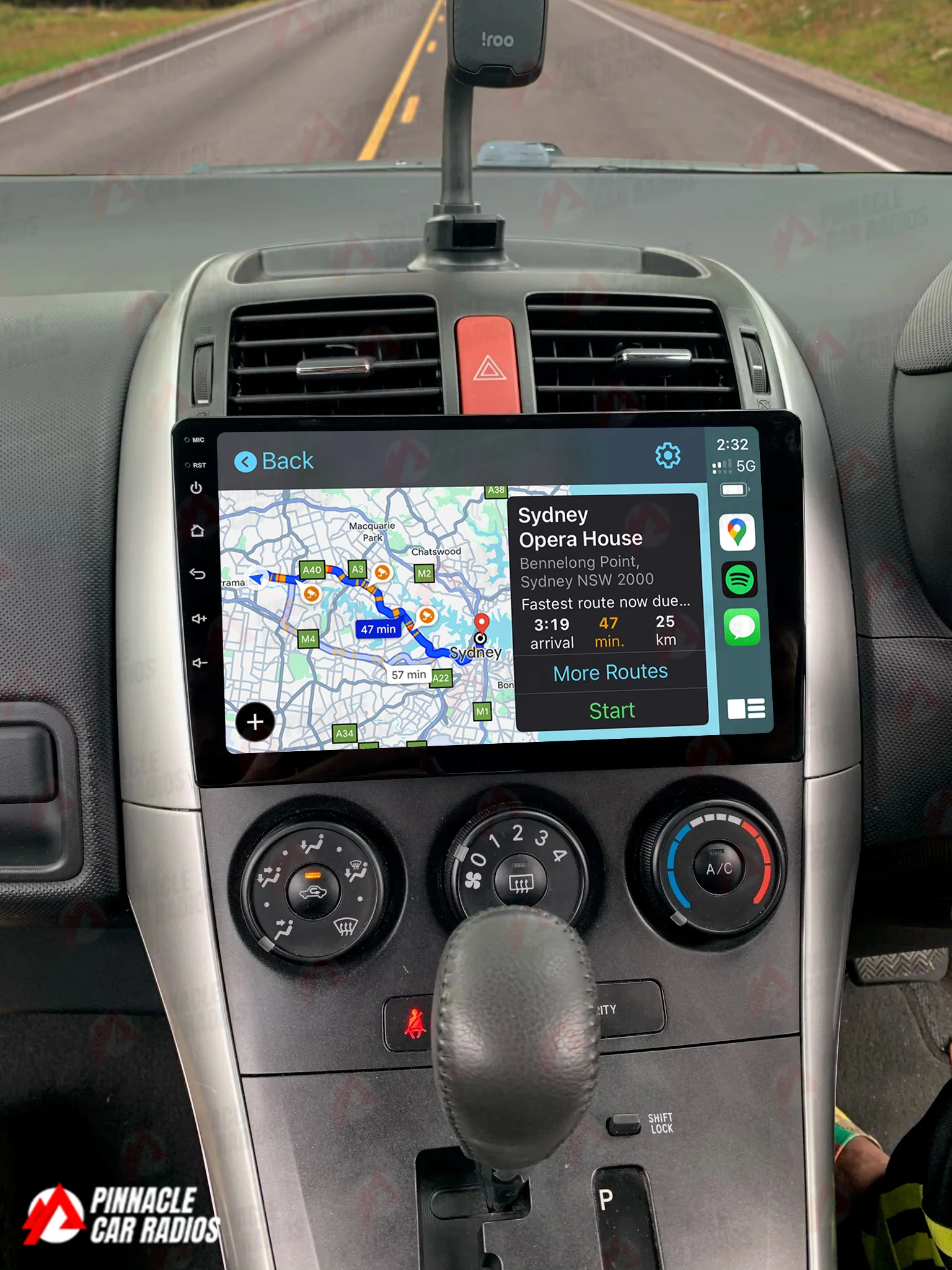 Toyota Corolla Hatchback 2007-2011 Wireless CarPlay Headunit Kit - Image 2