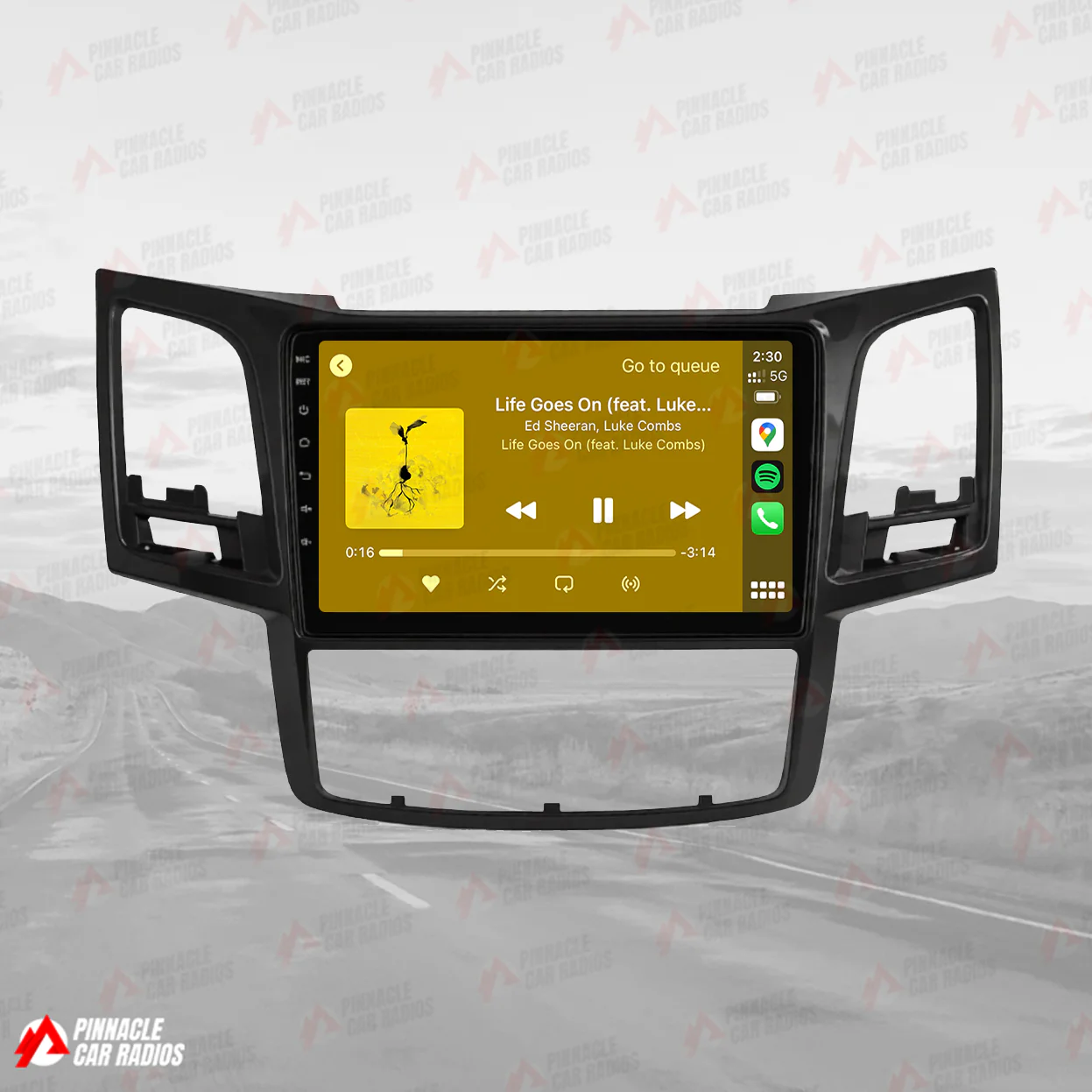 Toyota Hilux Tesla-Style Screen 2005-2015 Wireless CarPlay Headunit Kit - Image 6