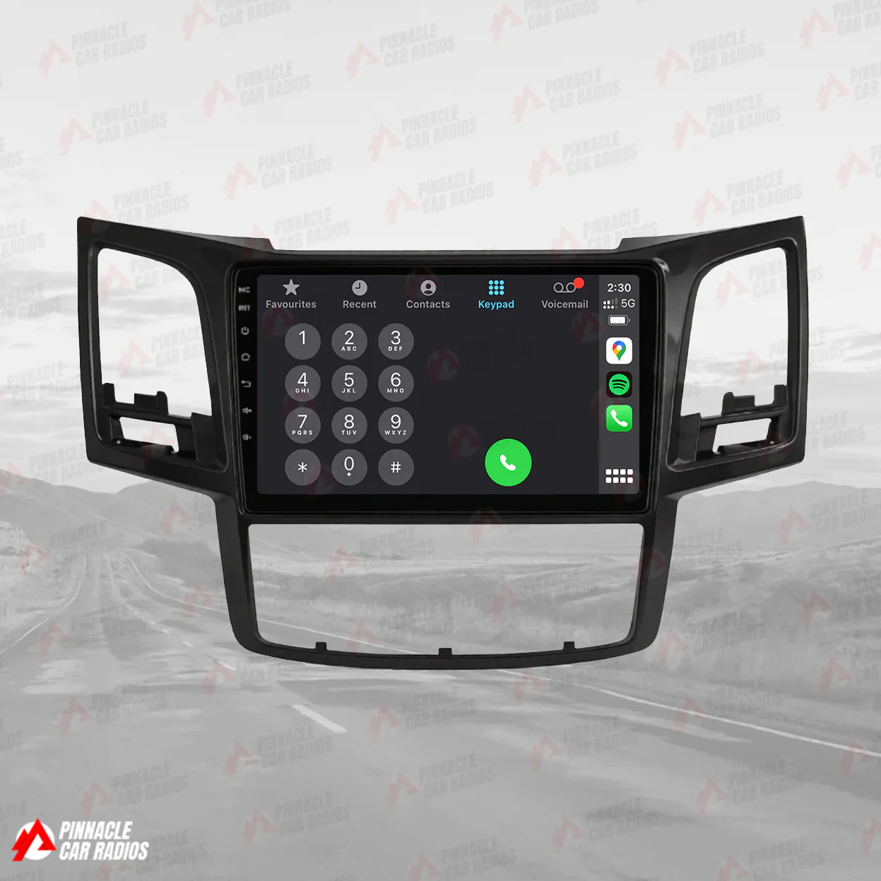 Toyota Hilux Tesla-Style Screen 2005-2015 Wireless CarPlay Headunit Kit - Image 7