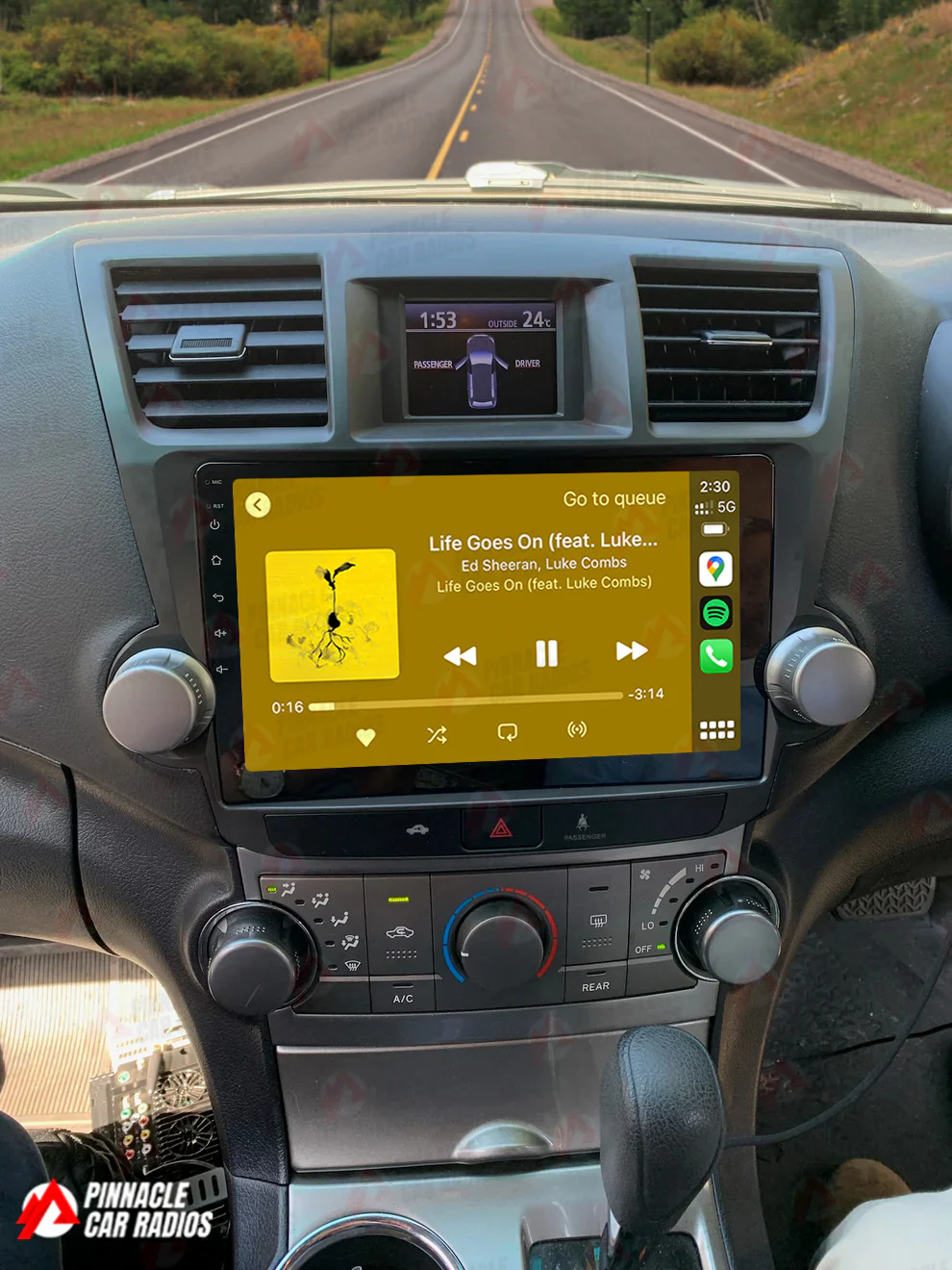 Toyota Kluger 2007-2013 Wireless CarPlay Headunit Kit - Image 3