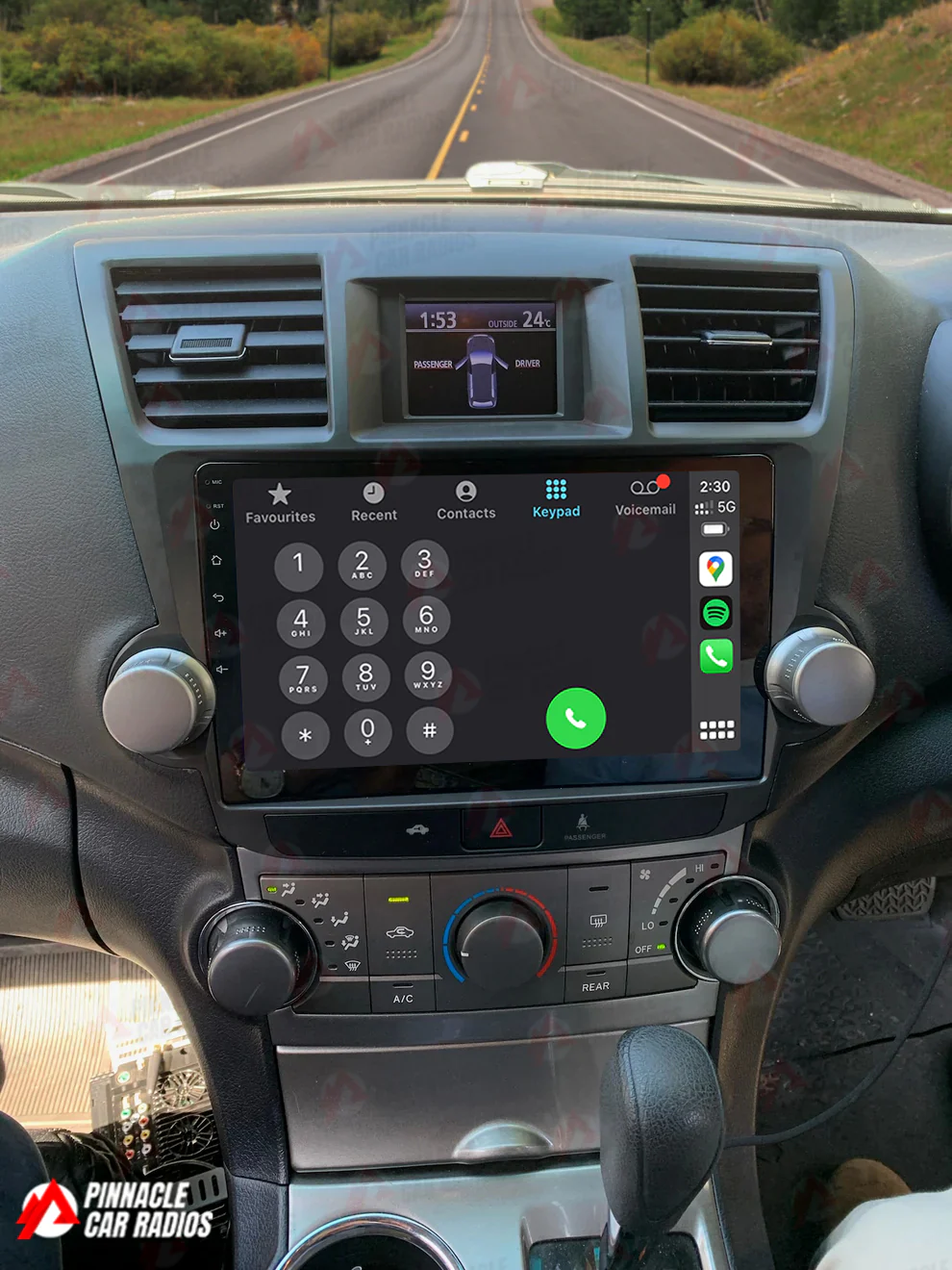 Toyota Kluger 2007-2013 Wireless CarPlay Headunit Kit - Image 4