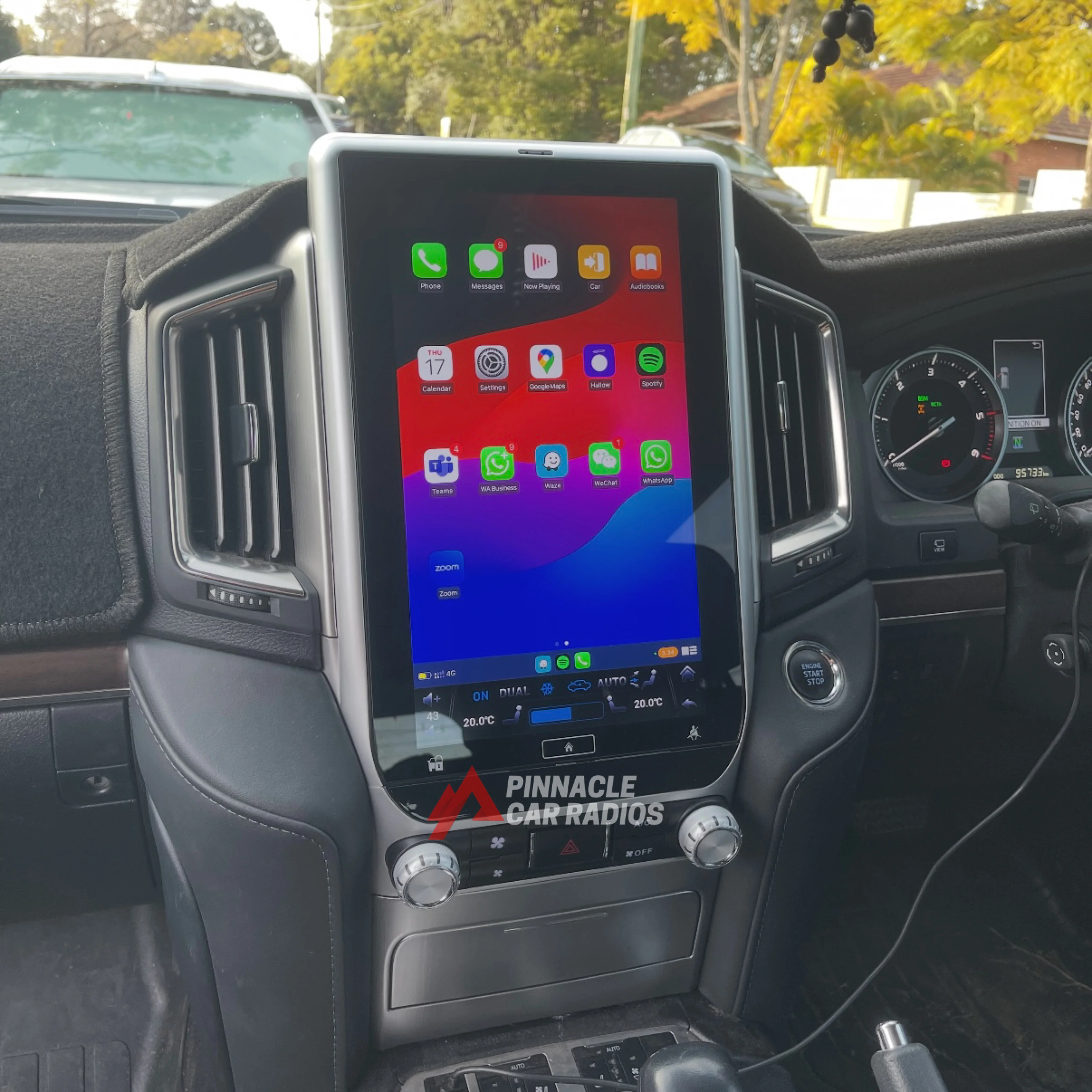 Toyota Land Cruiser Tesla-Style Screen LC200 Series 2015-2022 Wireless CarPlay Headunit Kit