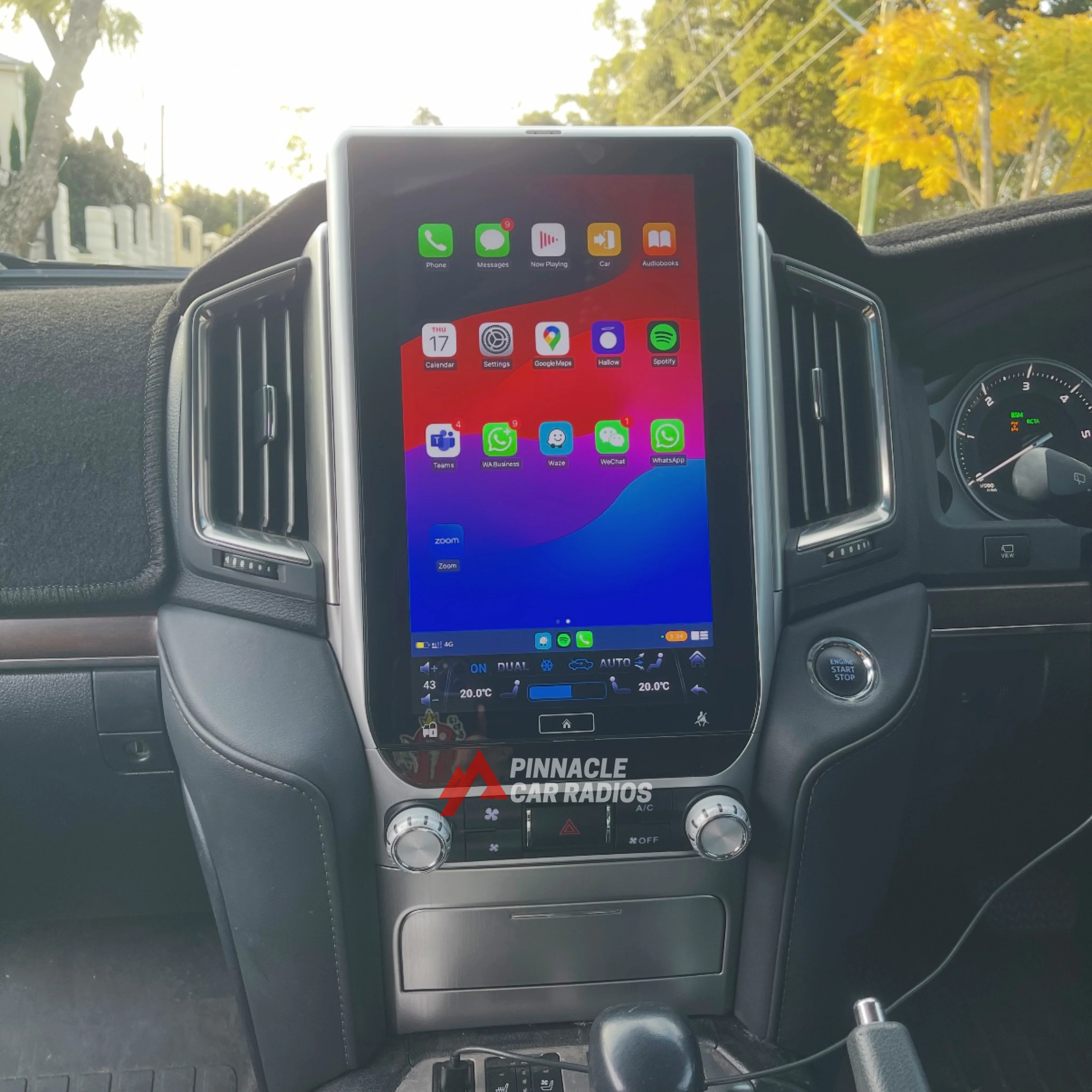Toyota Land Cruiser Tesla-Style Screen LC200 Series 2015-2022 Wireless CarPlay Headunit Kit - Image 2