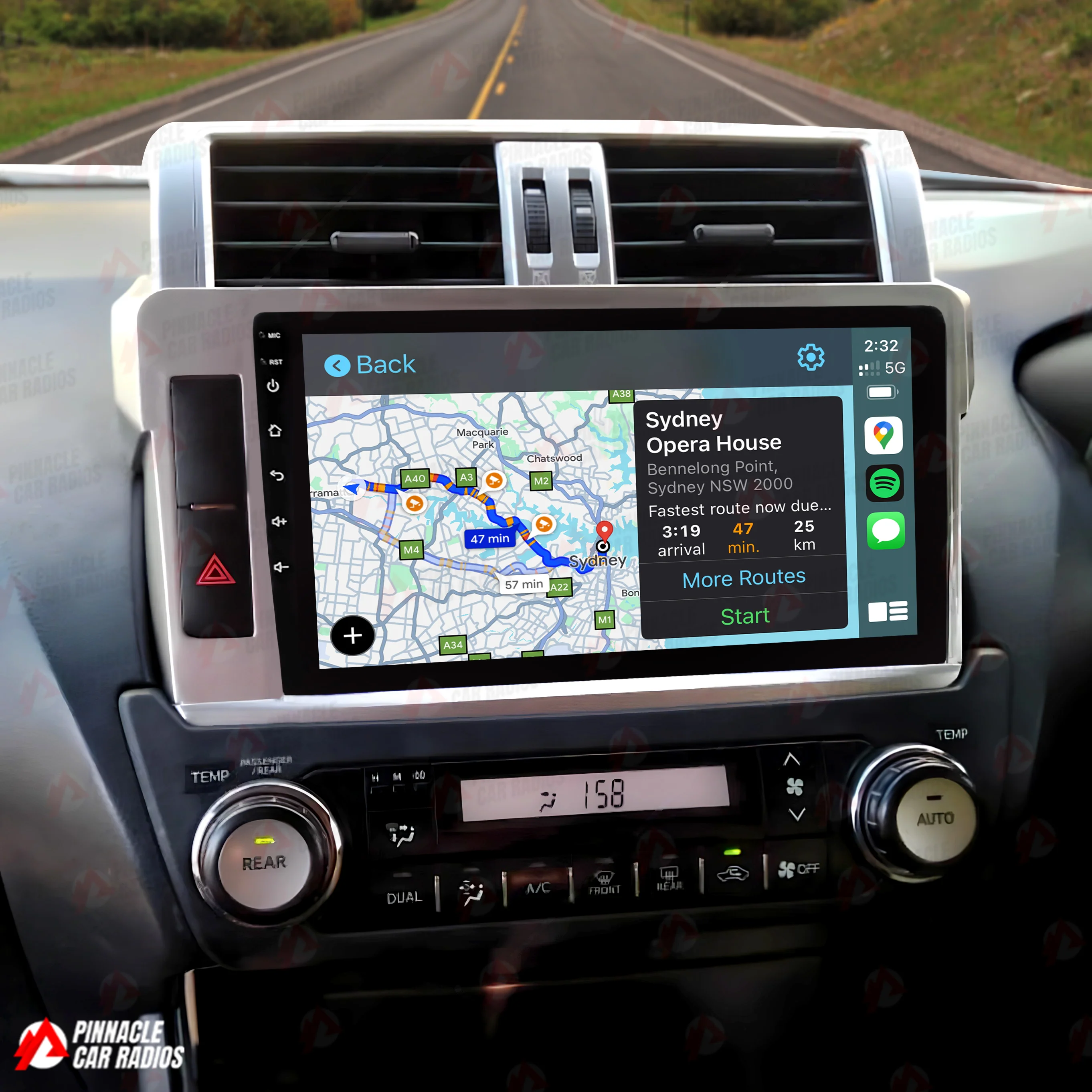 Toyota Prado 2014-2017 150 Series Wireless CarPlay Headunit Kit - Image 2